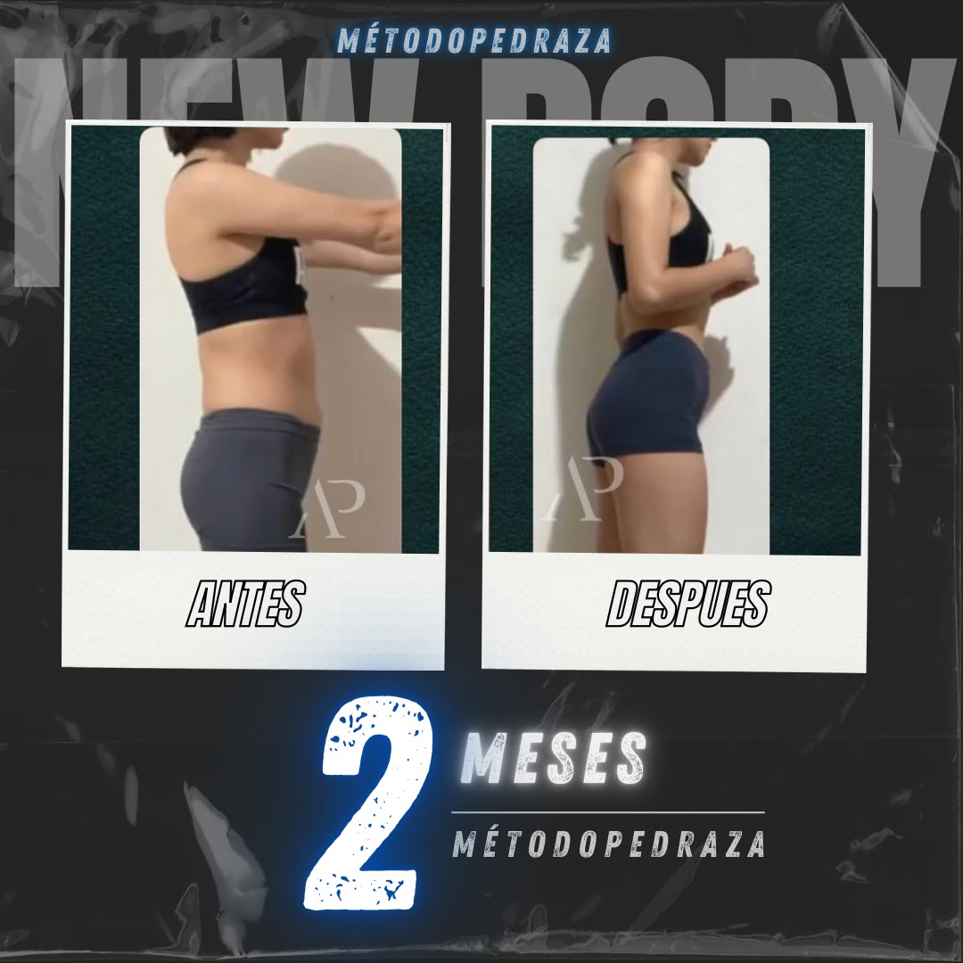 Transformación real (mujer) en 2 meses — Método Pedraza